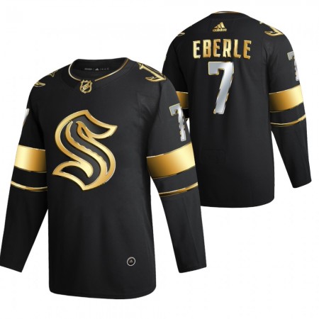 Seattle Kraken Jordan Eberle 7 2021-22 Schwarz Golden Edition Trikot Authentic - Herren